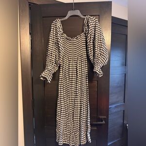 Sleeper Atlanta Black and White Linen Dress